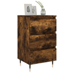 Berkfield Elegant Bedside Cabinets 2 Pcs Smoked Oak 40X35X69 Cm Engineered Wood - thumbnail 3