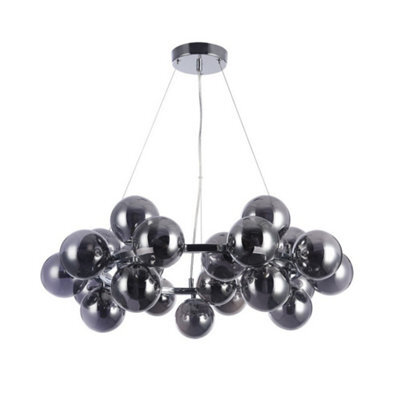 Luminosa Lighting Luminosa Modern Hanging Pendant Chrome 25 Light  With Smoky Shade, G9 - image 1