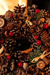 Christmas Winter Spice Wreath Dried Orange Cinnamon Xmas Hanging Decoration 30Cm - thumbnail 3
