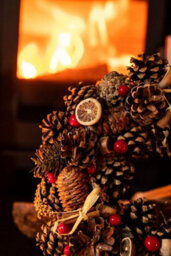 Christmas Winter Spice Wreath Dried Orange Cinnamon Xmas Hanging Decoration 30Cm - thumbnail 4