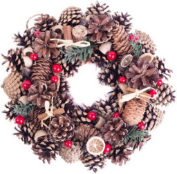Christmas Winter Spice Wreath Dried Orange Cinnamon Xmas Hanging Decoration 30Cm - thumbnail 8