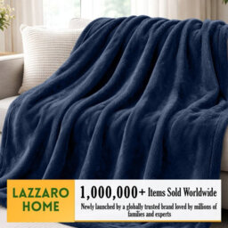 Lazzaro Double Fleece Blanket For Sofa 290 Gsm Premium Brushed Microfiber Flannel Fluffy Warm Lightweight Solid Throw - thumbnail 2