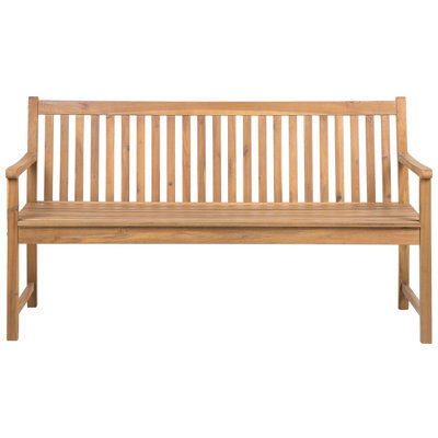 Beliani Garden Bench Vivara 160 Cm Certified Acacia Wood Light Brown - image 1