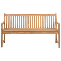 Beliani Garden Bench Vivara 160 Cm Certified Acacia Wood Light Brown - thumbnail 1
