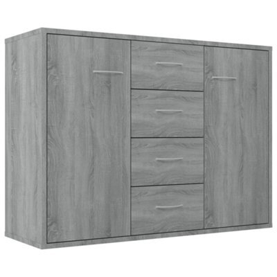 Berkfield Sturdy Sideboard Grey Sonoma 88X30X65 Cm Engineered Wood - image 1