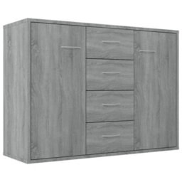 Berkfield Sturdy Sideboard Grey Sonoma 88X30X65 Cm Engineered Wood - thumbnail 1