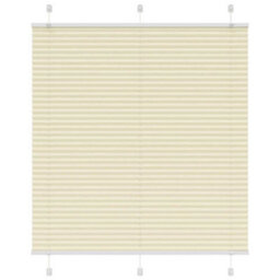 Berkfield Pleated Blind Cream 120X100 Cm Fabric Width 119.4 Cm Polyester