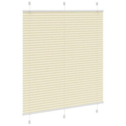 Berkfield Pleated Blind Cream 120X100 Cm Fabric Width 119.4 Cm Polyester - thumbnail 3