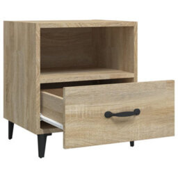 Berkfield Elegant Bedside Cabinets 2 Pcs Sonoma Oak Engineered Wood - thumbnail 6