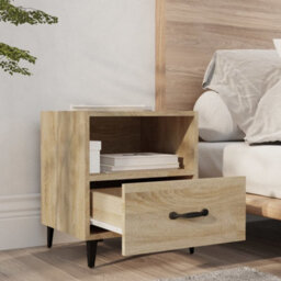 Berkfield Elegant Bedside Cabinets 2 Pcs Sonoma Oak Engineered Wood - thumbnail 8