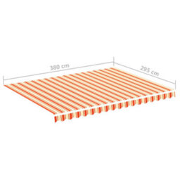 Berkfield Replacement Fabric For Awning Yellow And Orange 4X3 M - thumbnail 6