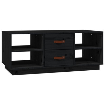 Berkfield Modern Coffee Table Black 100X50X41 Cm Solid Wood Pine - image 1