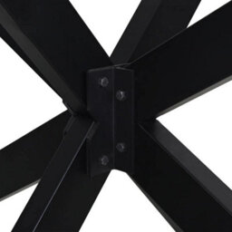 Berkfield Dining Table Leg Spider Shape Black 150X78X(72-73) Cm Steel - thumbnail 7