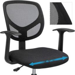 Songmics Drafting Stool Chair With Armrest, Mesh Office Chair, Ergonomic Painting Chair With Height Adjustable Footrest - thumbnail 6