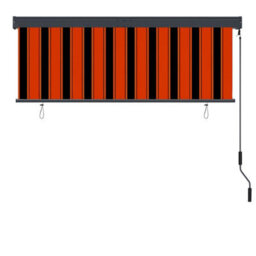 Berkfield Harmful Outdoor Roller Blind 160X250 Cm Orange And Brown - thumbnail 4