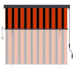Berkfield Harmful Outdoor Roller Blind 160X250 Cm Orange And Brown - thumbnail 3
