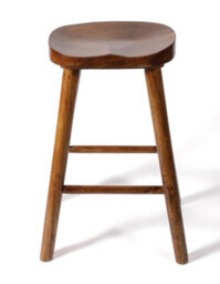 Elm Home And Garden Solid Mango Wood Dark Breakfast Bar Kitchen Pub Café Stool Wooden H 68 X W 47 X D 38 Cm - thumbnail 2