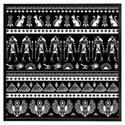 "Andrew Lee Heiroglyphs On Black (Picutre Frame) / 24X24"" / Oak" - thumbnail 8