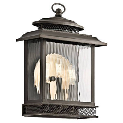 Elstead Lighting Pettiford 3 Light Wall Lantern - Olde Bronze