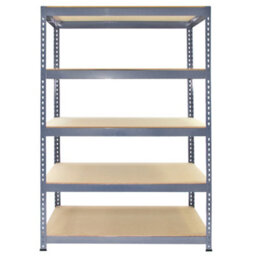 MonsterShop Garage Shelving 120Cm Grey Shed Shelves/wide Metal Warehouse Storage Racking - thumbnail 2