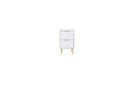 Birlea Zara White Bedside Cabinet 2 Drawer Fluted Bedsidetable Chest - thumbnail 8