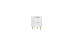 Birlea Zara White Bedside Cabinet 2 Drawer Fluted Bedsidetable Chest - thumbnail 6