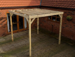 Arbor Garden Solutions Box Pergola, Wooden Diy Kit , 3M X 4.2M (Rustic Brown Finish) - thumbnail 6