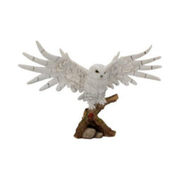 Snowy Rest Owl Figurine Ornament - Nemesis Now - thumbnail 1