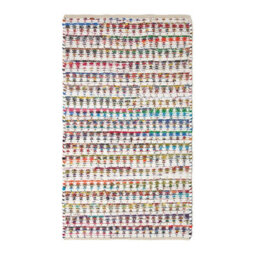 Homescapes Handwoven Multi Coloured 100% Cotton Diamond Chindi Rug, 120 X 170 Cm - thumbnail 2