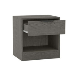Urbn-Living Urbnliving 45Cm Width 1-Drawer Bedside Cedar Grey Table Cabinet Nightstand Storage Shelf Bedroom Furniture Unit Set Of 2 - thumbnail 5