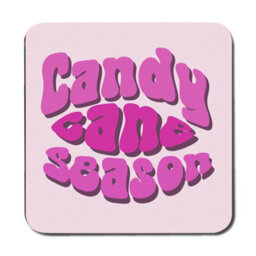 Benjamin Tate Design Candy Cane Season Placemats And Coasters Set With Designer Artwork And Wood Base Limited Edition - thumbnail 3