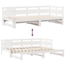 Berkfield Daybed With Trundle And Drawers Without Mattress White 90X200 Cm - thumbnail 8