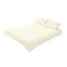 Darphe Beige White 3 Pcs Single Size Stripe Duvet Cover Set With Pillowcases 135 X 200 Cm - thumbnail 4