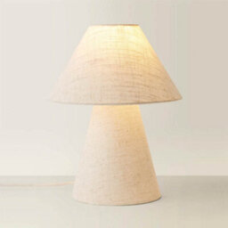 Valuelights Gigi Natural Linen Full Fabric Tapered Table Lamp - thumbnail 3