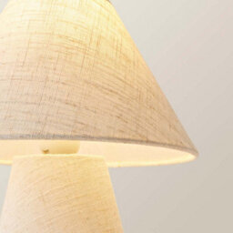 Valuelights Gigi Natural Linen Full Fabric Tapered Table Lamp - thumbnail 4