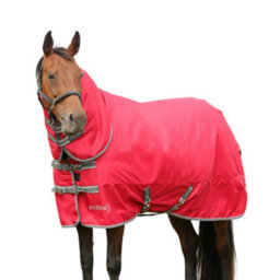 "Stormx Empra Combi Combo Neck 300G Horse Turnout Rug Red (5 3"")" - thumbnail 2