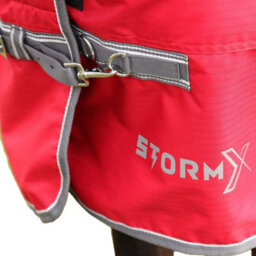 "Stormx Empra Combi Combo Neck 300G Horse Turnout Rug Red (5 3"")" - thumbnail 3