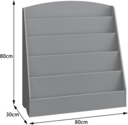 Xample Children Kids Bookcase Storage Bookshelf Toy Organizer Rack With 5 Shelves, Modern Display Shelf For Bedroom, Playroom, Nursery - thumbnail 7