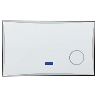 Beliani Led Bathroom Mirror Onlay 100 Cm 60 Cm Silver - image 1