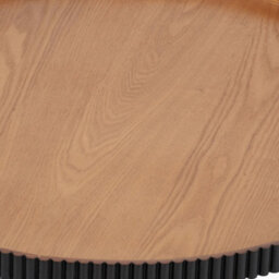 Pacific Lifestyle Round Tripod Wood Coffee Table With Ribbed Edge - thumbnail 5