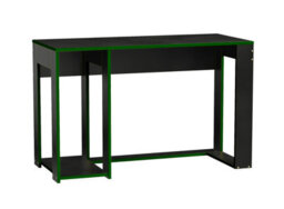 Home Detail Ryker Gaming Desk Computer Table Workstation, Black With Green Trim - thumbnail 2