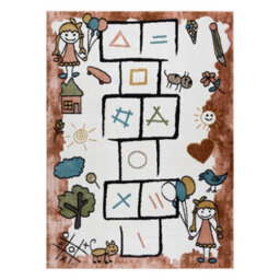 RugsX Carpet Fun Hop For Children, Hopscotch, Animals Pink 140X190 Cm - thumbnail 2