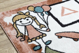 RugsX Carpet Fun Hop For Children, Hopscotch, Animals Pink 140X190 Cm - thumbnail 5