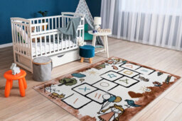 RugsX Carpet Fun Hop For Children, Hopscotch, Animals Pink 140X190 Cm - thumbnail 4
