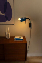 Luminosa Lighting Luminosa Martinica Small Reading Wall Light Black, Blue 1X E27 - thumbnail 2