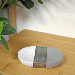 Showerdrape Luxe Grey/white Soap Dish - thumbnail 1
