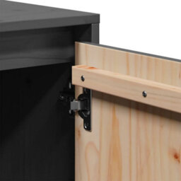 Berkfield Stylish Tv Cabinet Grey 74X35X44 Cm Solid Wood Pine - thumbnail 9