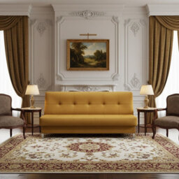 Enduro Xi Click Clack Sofa Bed Wooden Frame Foam Mattress Ideal For Living Room 195X90X85 Cm Yellow - thumbnail 2