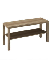 Urbn-Living Urbnliving 90Cm 2 Tier Tv Bench Entertainment Media Stand Cabinet Wooden Storage Display Unit, Oak - thumbnail 3
