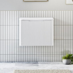 Royal Bathrooms Avenza 600mm Matt White Wall Hung Bathroom  Vanity Unit 1 Drawer Carrara White Undrilled Worktop & No Basin - thumbnail 1